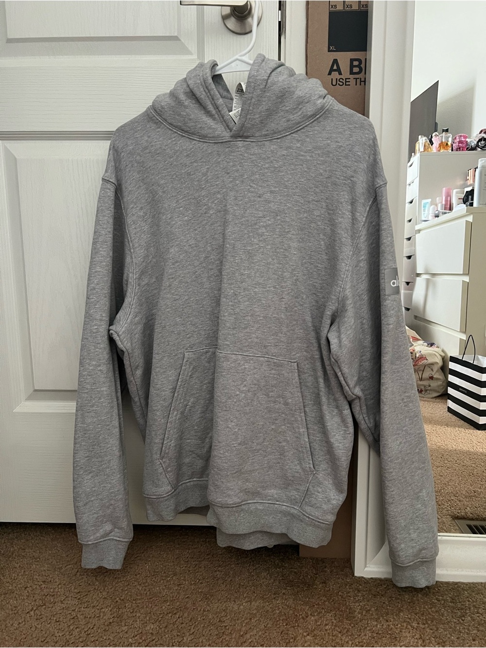 ALO Yoga Men's Heather Gray Hoodie Pullover